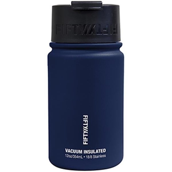 Counter Culture Living Llc Fifty-Fifty 592008 12 oz Vacuum Insulated Flip Top - Navy 592008